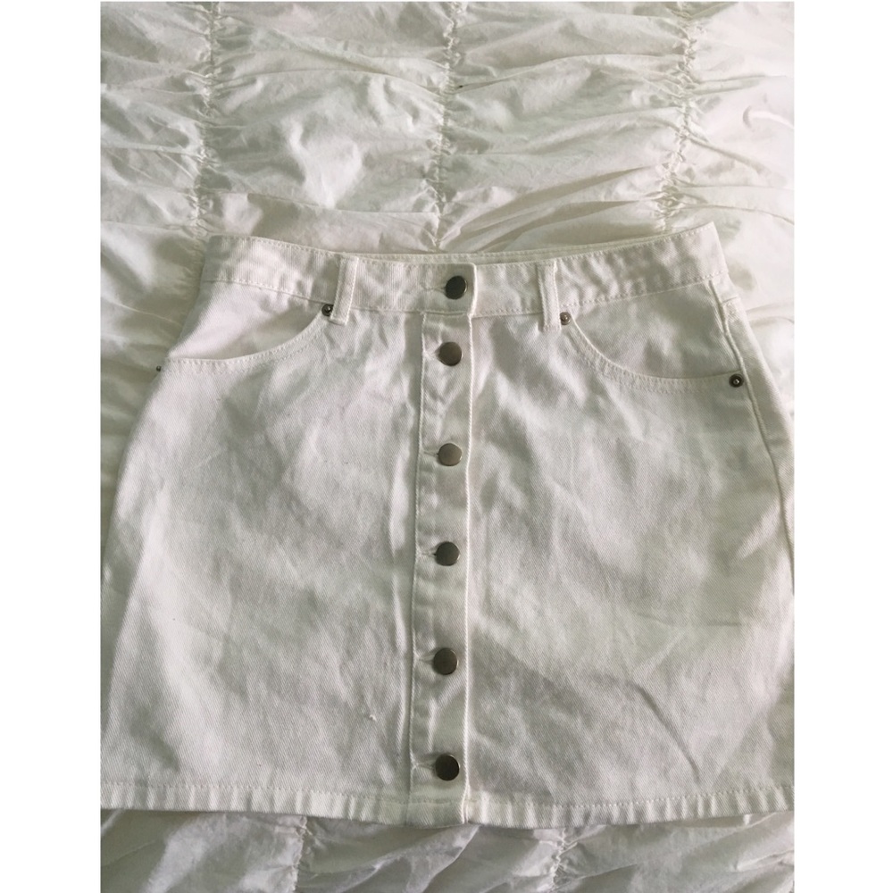 Large white denim skirt from forever 21